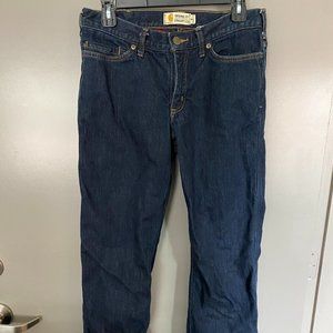LIKE NEW - Women's Carhartt Flannel Lined Original Straight Jeans Size 8